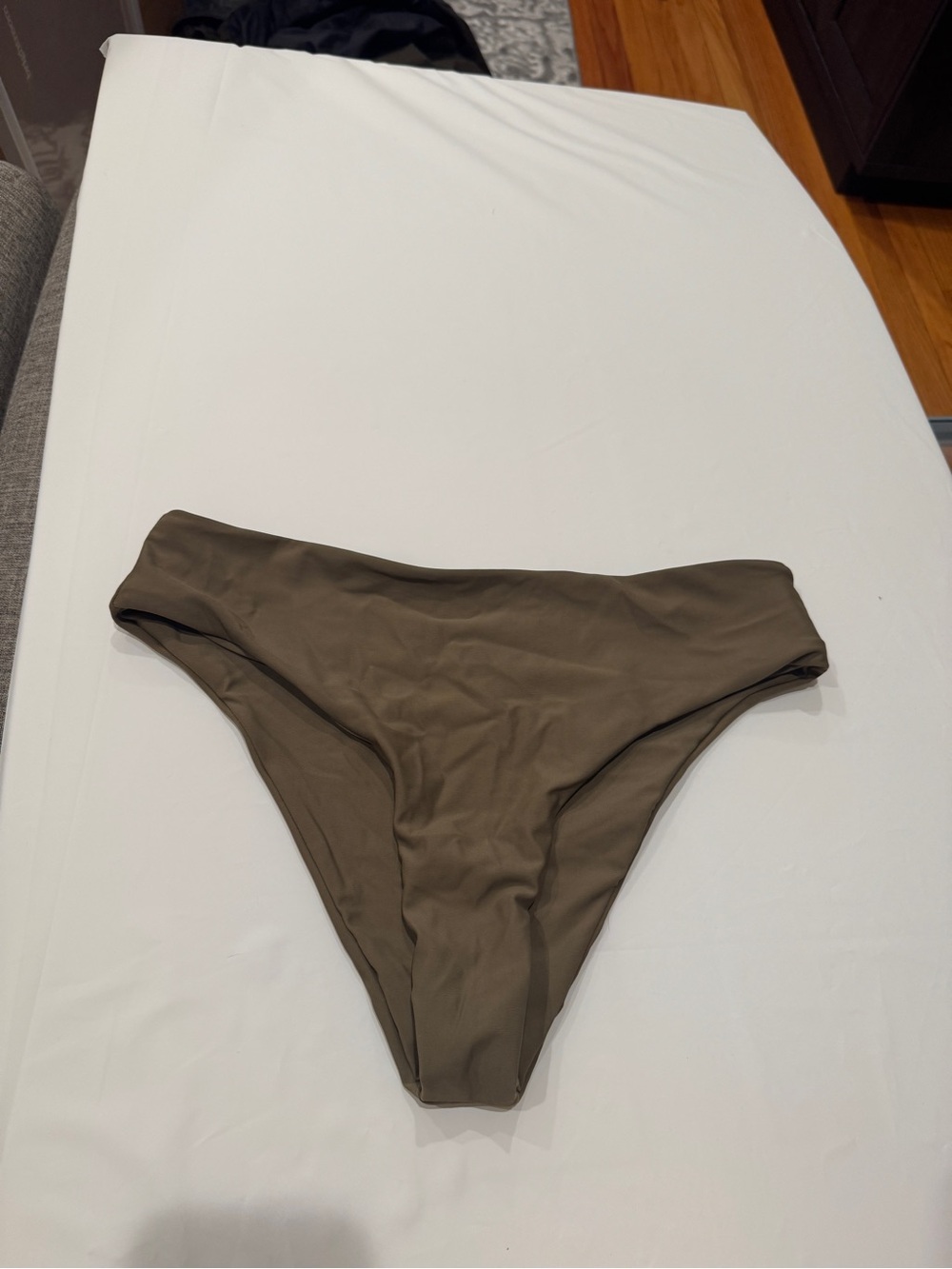 Zaful Olive Green High-Cut Bikini Bottom
